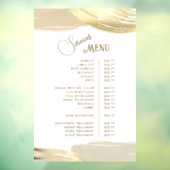 Goud Schilderborstel Streken Diensten Menu Raamsticker (Vel 3)