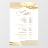 Goud Schilderborstel Streken Diensten Menu Raamsticker (Vel)