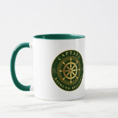 Goud Schip Wiel Mok (Links)