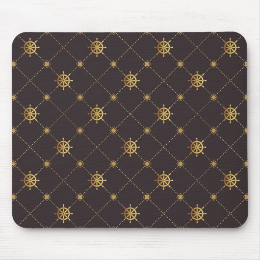 Goud Schip Wiel Muismat (Voorkant)