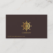 Goud Schip Wiel Visitekaartje (Voorkant)