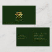 Goud Schip Wiel Visitekaartje (Voorkant / Achterkant)