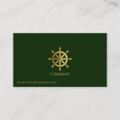 Goud Schip Wiel Visitekaartje (Voorkant)