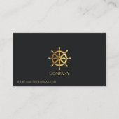 Goud Schip Wiel Visitekaartje (Voorkant)