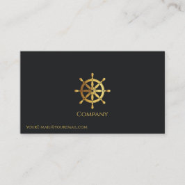 Goud Schip Wiel Visitekaartje