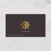 Goud Schip Wiel Visitekaartje (Voorkant)