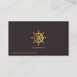 Goud Schip Wiel Visitekaartje