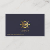 Goud Schip Wiel Visitekaartje (Voorkant)