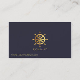 Goud Schip Wiel Visitekaartje