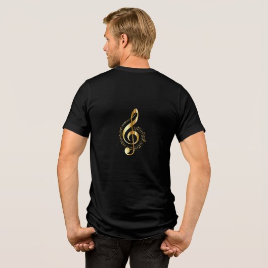 Goud schonen en noten Tri-Blend shirt (Achterkant volledig)