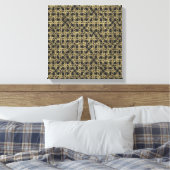 Goud Scratch grijs/donker Moderne Glam Mode Canvas Afdruk (Insitu (Slaapkamer))