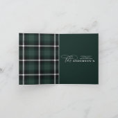 Goud script groene vlekvormer 1 foto Kerstmis Feestdagen Kaart (Binnen)