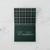 Goud script groene vlekvormer 1 foto Kerstmis Feestdagen Kaart (Binnen)