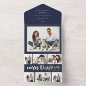 Goud script maakt kerstfeestelijke feestelijke fee all in one uitnodiging (Binnen)