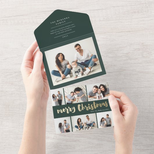 Goud script maakt kerstfeestelijke feestelijke fee all in one uitnodiging (Afscheurbaar)