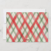 Goud Script Seizoen groeten Tartan Fotokaart Feestdagenkaart (Achterkant)