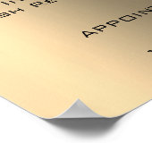 Goud Sepia Make-up Artiest Ogen Wimpers Prijslijst Poster (Hoek)