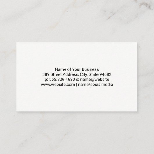 Goud | Shimmer Shine Sparkle Visitekaartje (Achterkant)