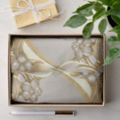 Goud Sierlijk Bloemmotief Tissuepapier (Geschenk)