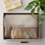 Goud Sierlijk Bloemmotief Tissuepapier (Geschenk)