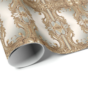 Goud Sierlijk Inpakpapier