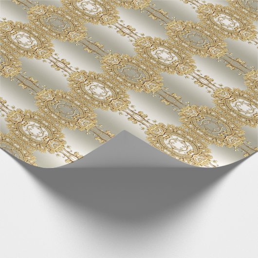 Goud Sierlijk Inpakpapier (Hoek)