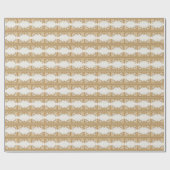 Goud Sierlijk Wit Parels Inpakpapier (Vlak)