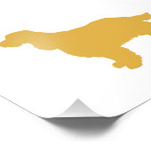 Goud silhouet van Cocker - Kies achterkleur Foto Afdruk (Hoek)