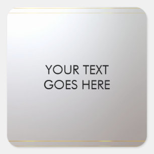 Goud Silver personaliseren Voeg hier Jouw tekst to Vierkante Sticker