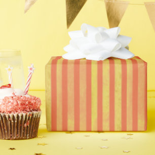 Goud Sinaasappel en Cream Distress  Steampunk Cadeaupapier