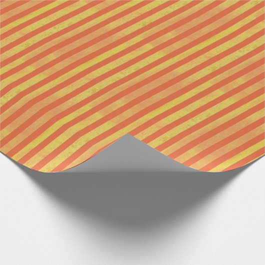 Goud Sinaasappel en Cream Distress Steampunk Cadeaupapier (Hoek)