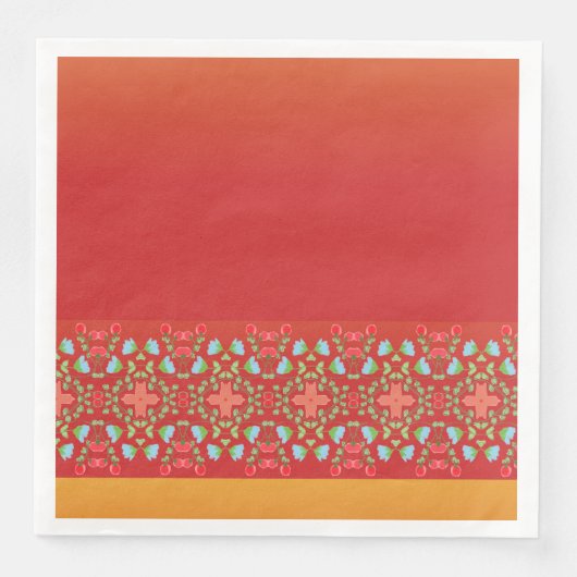 Goud Sinaasappel en rood Servet (Voorkant)