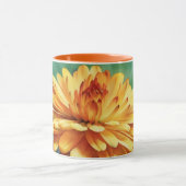 Goud Sinaasappel Flower Mum Art Mok Cup (Midden)