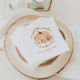 Goud sinaasappel Lief klein pompoen baby shower Servet