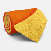 Goud sinaasappel met arty Autumn-bladeren Stropdas (Opgerold)