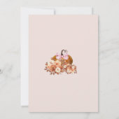 Goud Sinaasappel Pompoen Bloemen Baby shower Uitno Kaart (Achterkant)