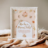 Goud sinaasappel pompoen hoe groot is mama's buik poster