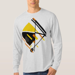 Goud Sinaasappel Zwart Abstract Art Diamond Design T-shirt