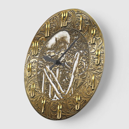 Goud Skeletspieren Treasure Coin Grote Klok (Hoek)