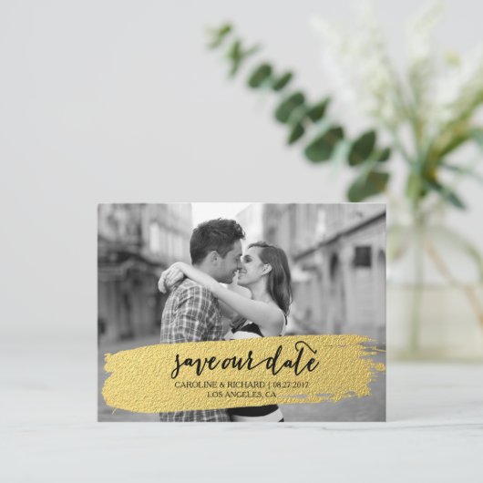 GOUD | SLA HET BRIEFKAART DATUM OP (Staand voorkant)