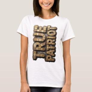 Goud Slaan GELD IS KRACHT Modern ontwerp T-shirt