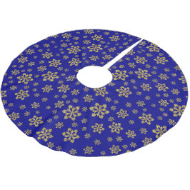 Goud Sneeuwvlokken Blauw Kerstboom Rok
