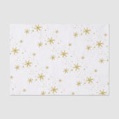 Goud Sneeuwvlokken Kerst Tissue Papier (Voorkant)