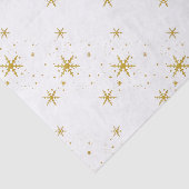 Goud Sneeuwvlokken Kerst Tissue Papier (Detail)