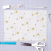 Goud Sneeuwvlokken Kerst Tissue Papier (Craft)