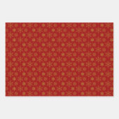 Goud sneeuwvlokken patroon aangepaste achtergronde inpakpapier vel (Voorkant 3)