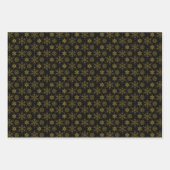 Goud sneeuwvlokken patroon aangepaste achtergronde inpakpapier vel (Voorkant 2)