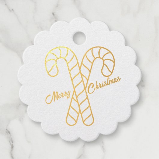 Goud snoep Canes Rood Stocking Gnome Merry Xmas Bedankjes Labels (Voorkant)