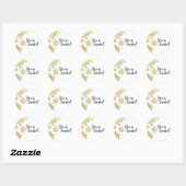 Goud Snowflakes Envelopzegel Ronde Sticker (Vel)
