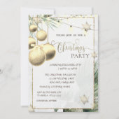 Goud Snowflakes, Kogels, Lichten, Kerst van bijkan Kaart (Voorkant)